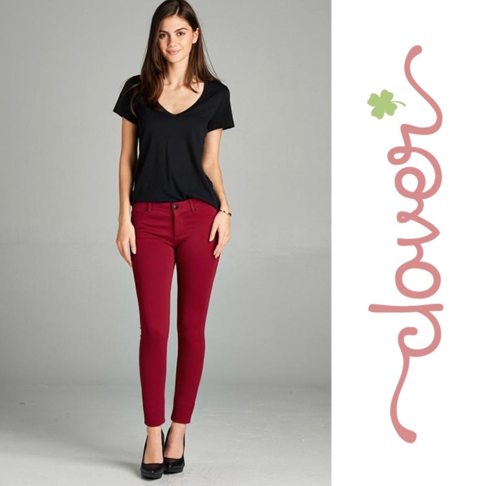 Fire Brick Skinny Stretch Pant